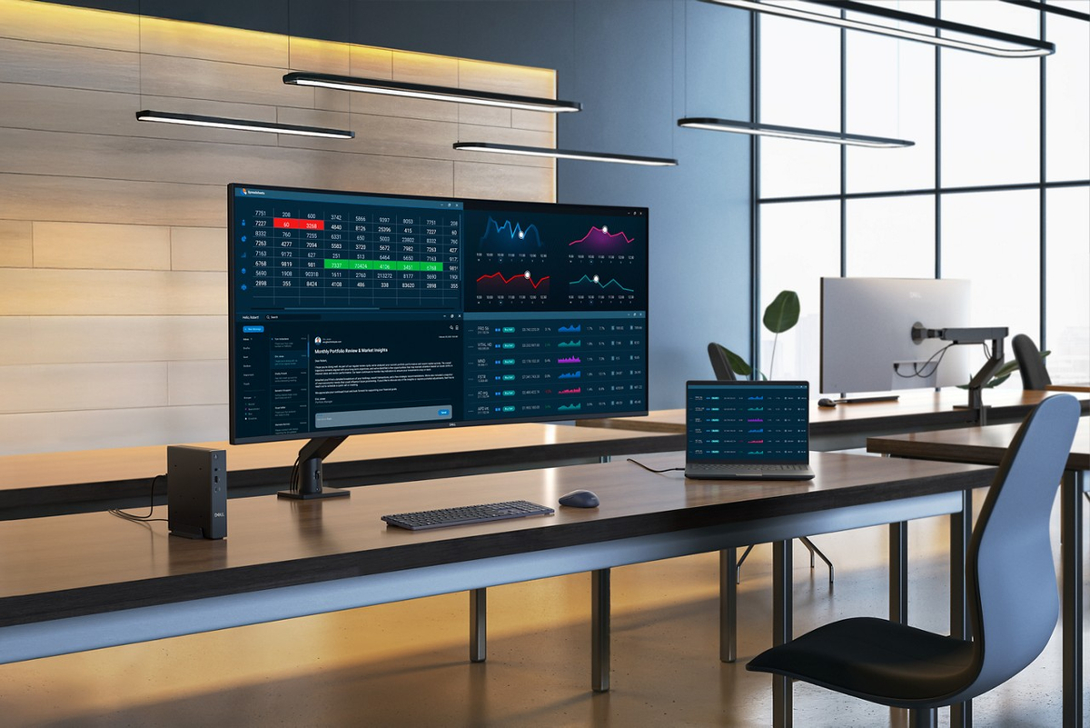 Dell UltraSharp 52 er í stærri kantinum. Það verður að viðurkennast